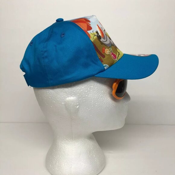 Kids Hat Frozen Olaf Chillin' in the Sunshine with Flip Down Sunglasses New - Picture 4 of 12